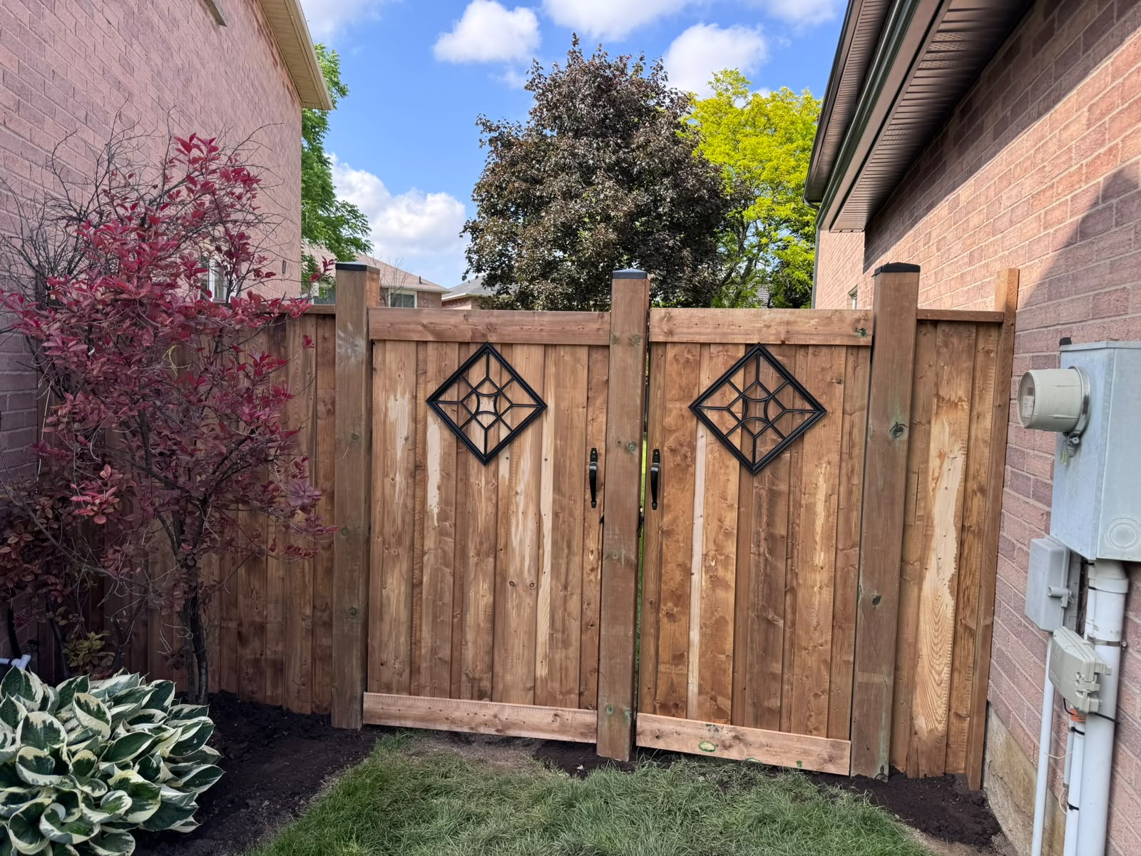 Wooden privacy gate